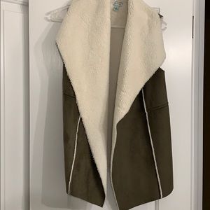 Fur lined vest